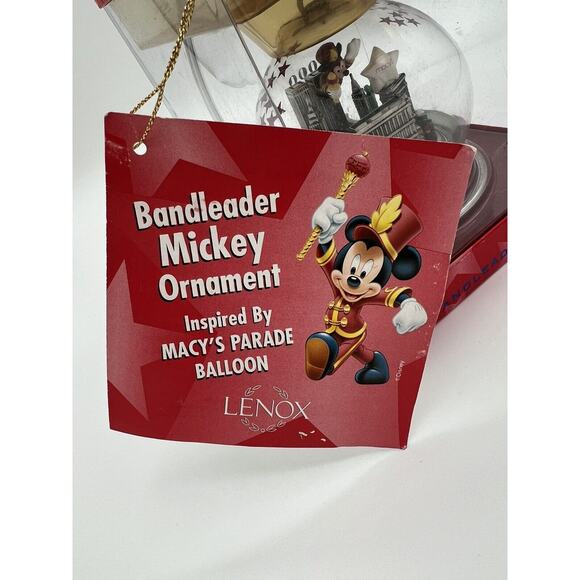 Lenox Disney Bandleader Mickey Silverplated Macy’s Parade NYC Ornament 2000 - Picture 6 of 8